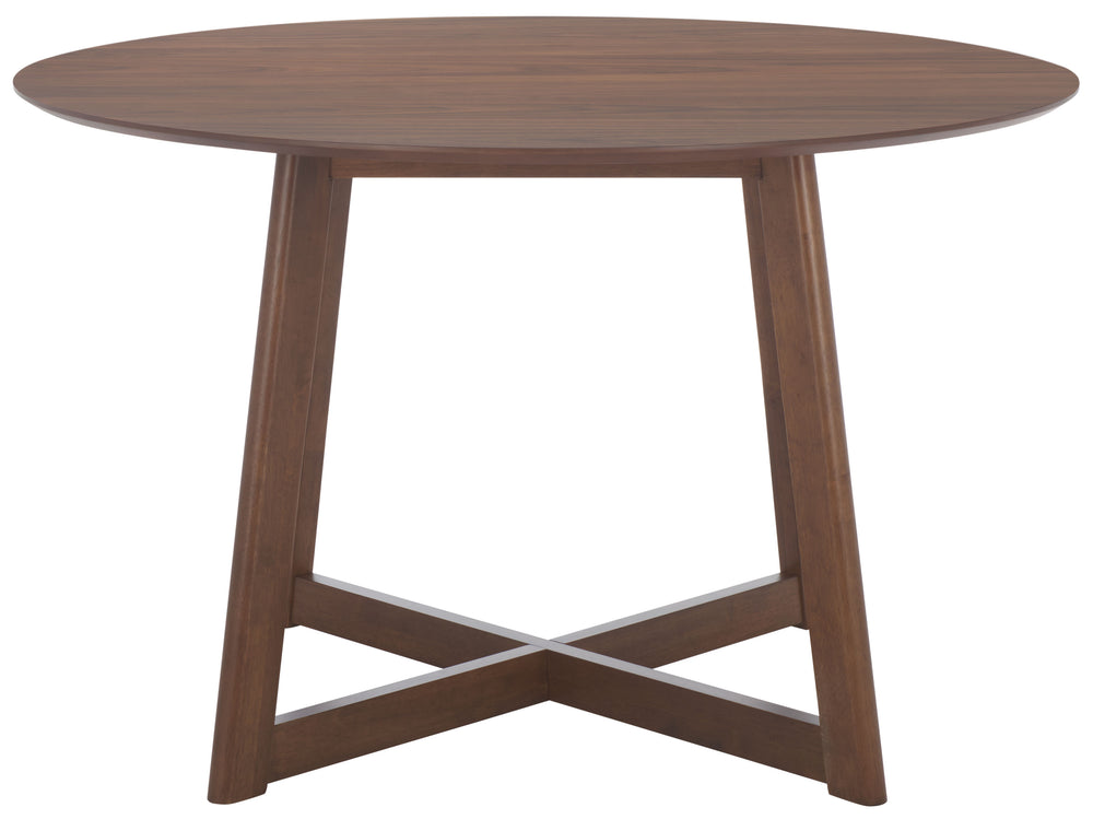 Safavieh Jessbrina Round Wood Dining Table - Elegant Walnut Finish For Cozy Gatherings & Stylish Dining Decor Walnut 100% Wood Sfv6701a