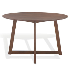 Safavieh Jessbrina Round Wood Dining Table - Elegant Walnut Finish For Cozy Gatherings & Stylish Dining Decor Walnut 100% Wood Sfv6701a