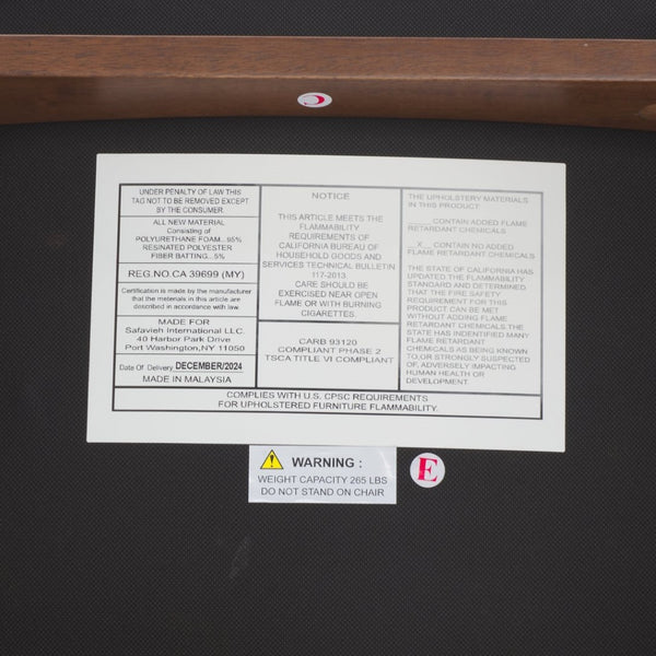 Safavieh Hildabryna Elegant Wood Curved Back Dining Chair For Chic Comfort And Modern Dining Style Upgrade Walnut ,Beige 55% Wood,15% Fabric,30% Foam Sfv6702a-set2