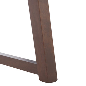 Safavieh Hildabryna Elegant Wood Curved Back Dining Chair For Chic Comfort And Modern Dining Style Upgrade Walnut ,Beige 55% Wood,15% Fabric,30% Foam Sfv6702a-set2