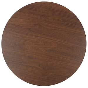 Safavieh Hildabryna Round Wood Dining Table - Elegant Walnut Finish For Modern & Traditional Spaces Walnut Wood Sfv6703a-2bx