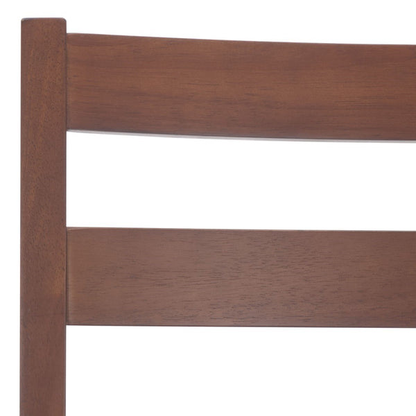 Safavieh Leroux Wood Ladder Back Dining Chair - Sophisticated Comfort With Classic Design For Your Home Walnut ,Beige 55% Wood,15% Fabric,30% Foam Sfv6704a-set2