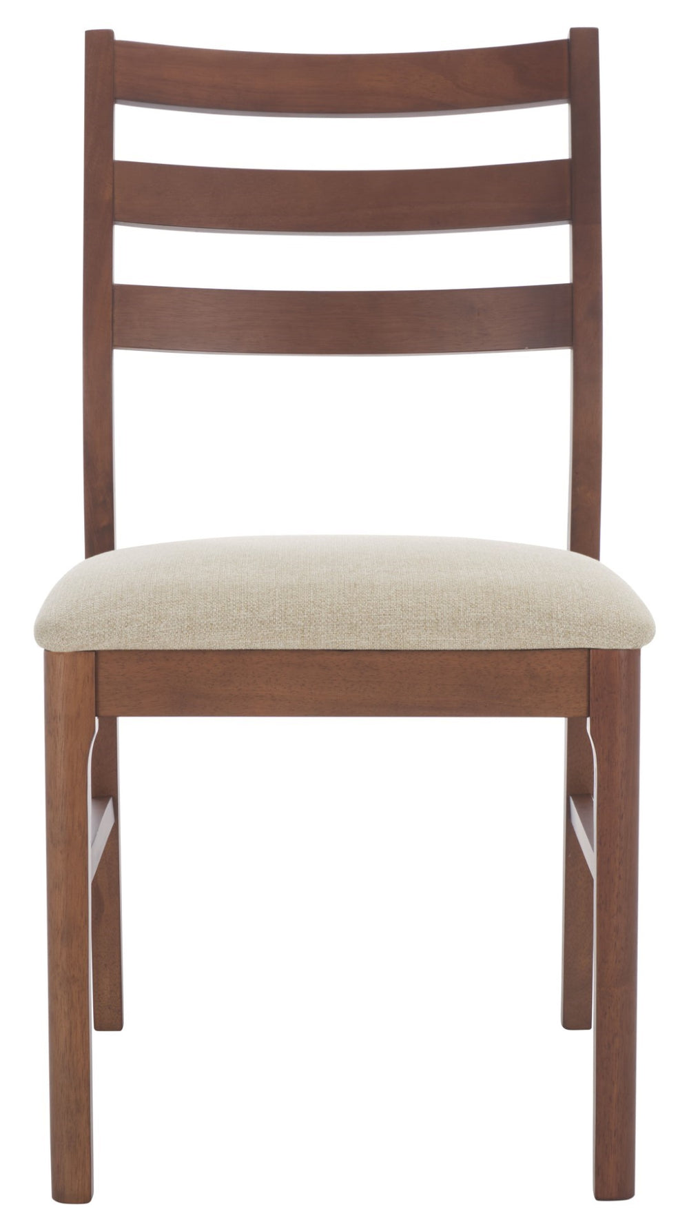 Safavieh Leroux Wood Ladder Back Dining Chair - Sophisticated Comfort With Classic Design For Your Home Walnut ,Beige 55% Wood,15% Fabric,30% Foam Sfv6704a-set2