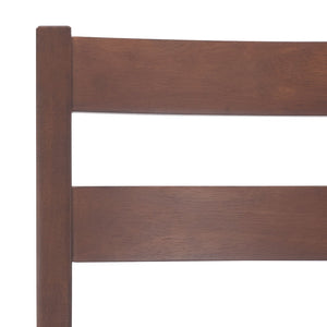 Safavieh Leroux Wood Ladder Back Dining Chair - Sophisticated Comfort With Classic Design For Your Home Walnut ,Light Grey 55% Wood,15% Fabric,30% Foam Sfv6704b-set2