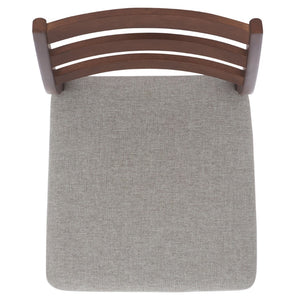 Safavieh Leroux Wood Ladder Back Dining Chair - Sophisticated Comfort With Classic Design For Your Home Walnut ,Light Grey 55% Wood,15% Fabric,30% Foam Sfv6704b-set2