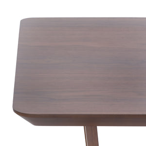 Safavieh Leroux Rectangle Wood Dining Table - Elegant Walnut Finish, Durable Rubberwood, Perfect For Gatherings Walnut Wood Sfv6705a-2bx