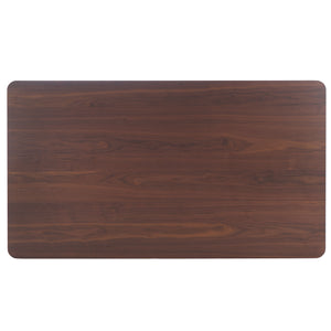 Safavieh Leroux Rectangle Wood Dining Table - Elegant Walnut Finish, Durable Rubberwood, Perfect For Gatherings Walnut Wood Sfv6705a-2bx