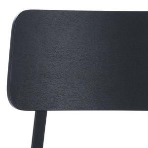 Safavieh MADINA Wood Mid-Century Dining Chair - Elegant Design for Modern Spaces with Sustainable Comfort and Style Black / Light Grey SFV6706B-SET2