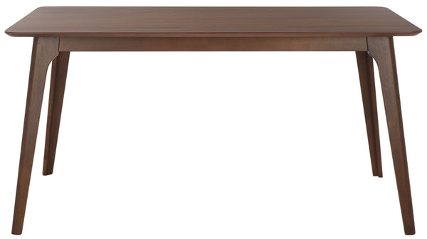 Safavieh Madina Rectangle Wood Dining Table - Sustainably Crafted For Warmth, Elegance, And Space For All Walnut 100% Wood Sfv6707a