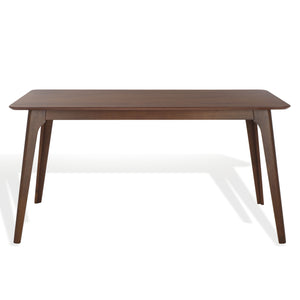 Safavieh Madina Rectangle Wood Dining Table - Sustainably Crafted For Warmth, Elegance, And Space For All Walnut 100% Wood Sfv6707a