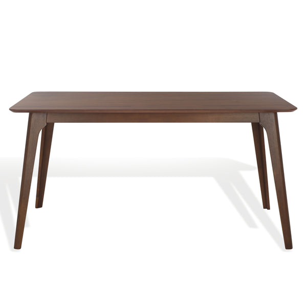 Safavieh Madina Rectangle Wood Dining Table - Sustainably Crafted For Warmth, Elegance, And Space For All Walnut 100% Wood Sfv6707a
