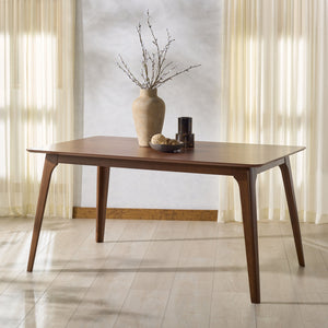 Safavieh Madina Rectangle Wood Dining Table - Sustainably Crafted For Warmth, Elegance, And Space For All Walnut 100% Wood Sfv6707a