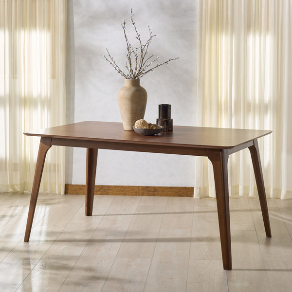 Safavieh Madina Rectangle Wood Dining Table - Sustainably Crafted For Warmth, Elegance, And Space For All Walnut 100% Wood Sfv6707a