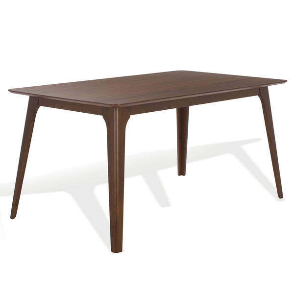 Safavieh Madina Rectangle Wood Dining Table - Sustainably Crafted For Warmth, Elegance, And Space For All Walnut 100% Wood Sfv6707a