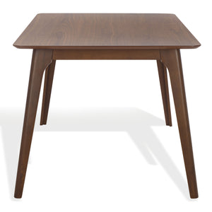 Safavieh Madina Rectangle Wood Dining Table - Sustainably Crafted For Warmth, Elegance, And Space For All Walnut 100% Wood Sfv6707a