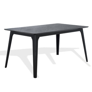 Safavieh Madina Rectangle Wood Dining Table - Sustainably Crafted For Warmth, Elegance, And Space For All Black 100% Wood Sfv6707b