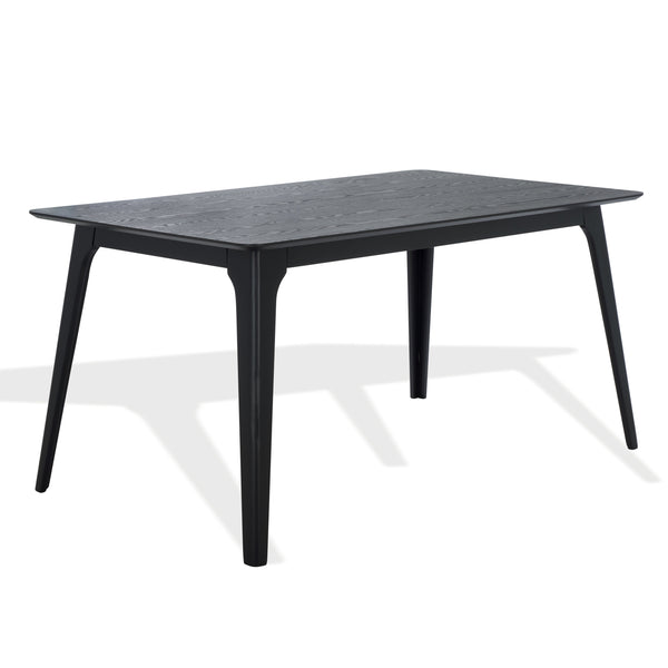 Safavieh Madina Rectangle Wood Dining Table - Sustainably Crafted For Warmth, Elegance, And Space For All Black 100% Wood Sfv6707b