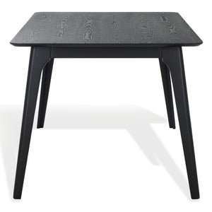 Safavieh Madina Rectangle Wood Dining Table - Sustainably Crafted For Warmth, Elegance, And Space For All Black 100% Wood Sfv6707b
