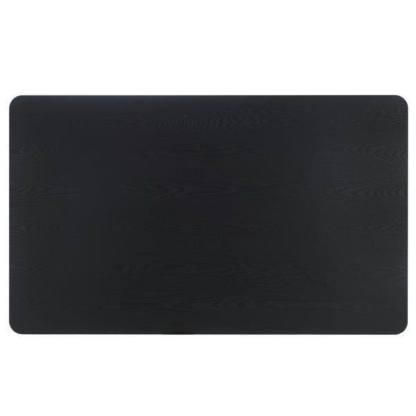 Safavieh Madina Rectangle Wood Dining Table - Sustainably Crafted For Warmth, Elegance, And Space For All Black 100% Wood Sfv6707b