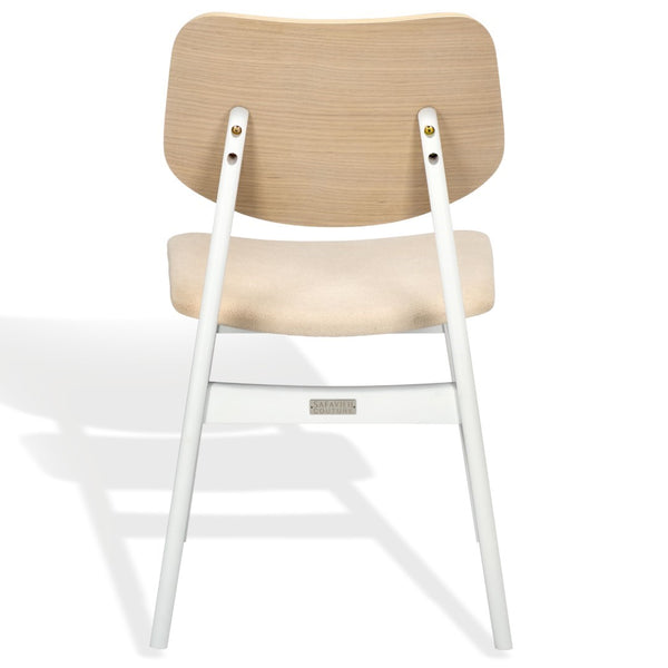 Safavieh Rhonda Mid-century Dining Chair - Elegant Comfort With Durability, Perfect For Stylish Dining Spaces White Washed ,White 55% Wood,15% Fabric,30% Foam Sfv6708a-set2
