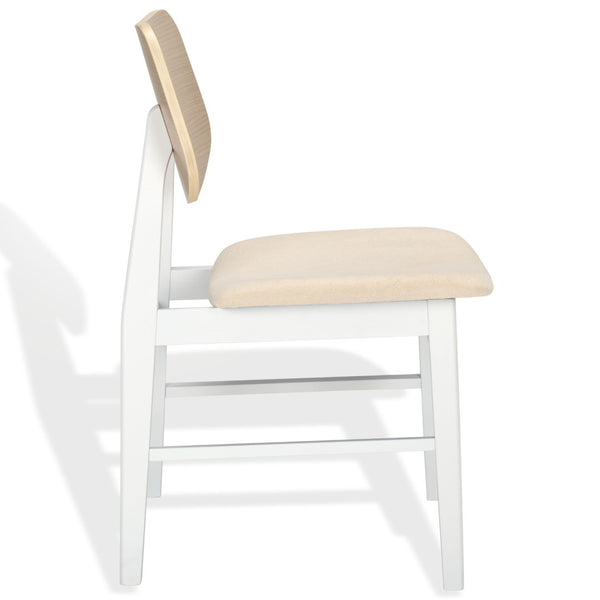Safavieh Rhonda Mid-century Dining Chair - Elegant Comfort With Durability, Perfect For Stylish Dining Spaces White Washed ,White 55% Wood,15% Fabric,30% Foam Sfv6708a-set2
