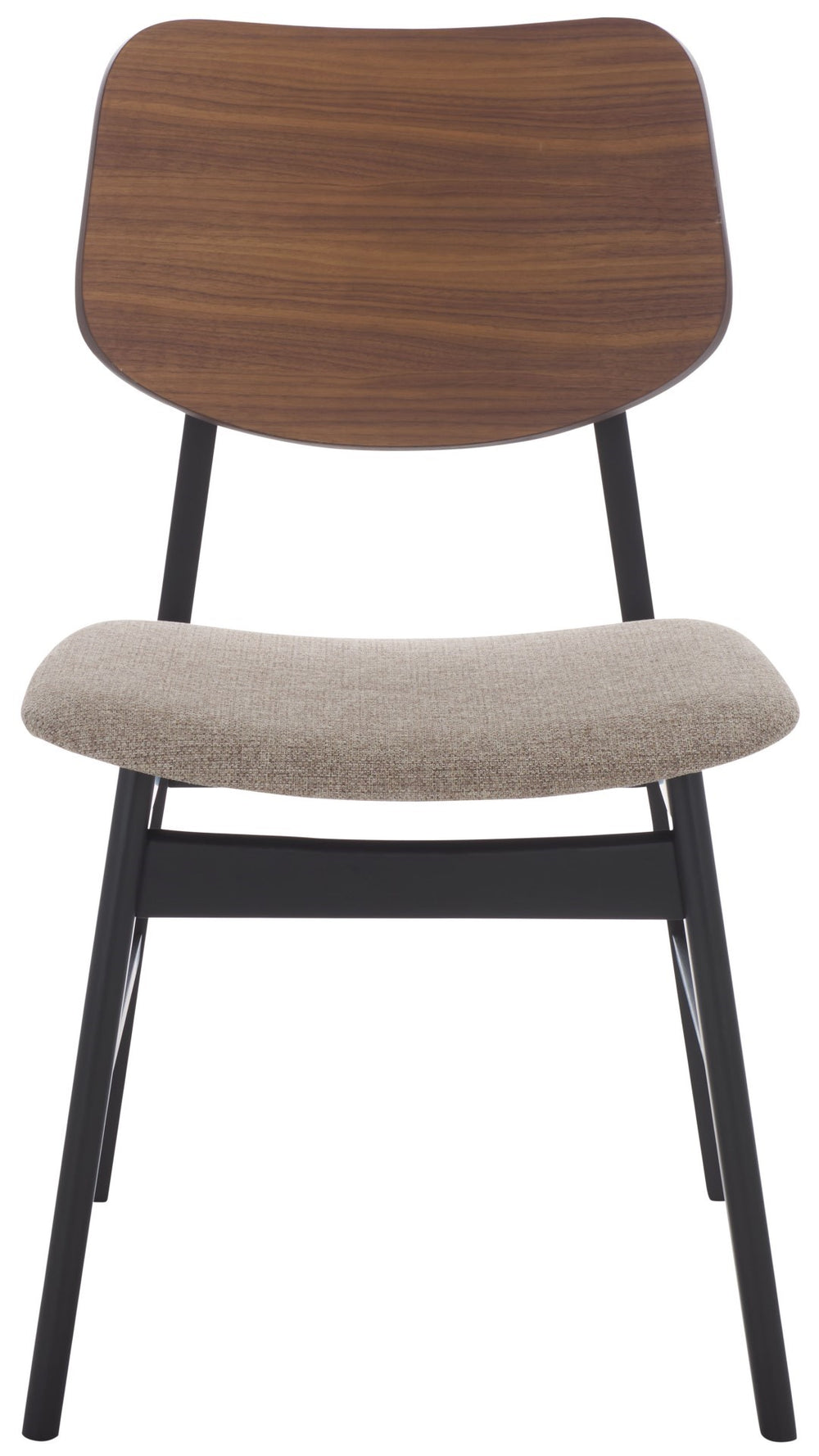 Safavieh Rhonda Mid-century Dining Chair - Elegant Comfort With Durability, Perfect For Stylish Dining Spaces Walnut ,Black 55% Wood,15% Fabric,30% Foam Sfv6708b-set2