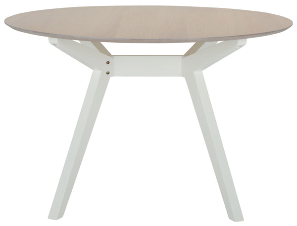 Safavieh Rhonda Round Wood Dining Table – Elegant Rustic Charm For Modern Dining Spaces, Perfect For Gatherings White Washed ,White Wood Sfv6709a-2bx