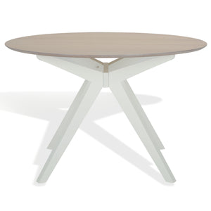 Safavieh Rhonda Round Wood Dining Table – Elegant Rustic Charm For Modern Dining Spaces, Perfect For Gatherings White Washed ,White Wood Sfv6709a-2bx