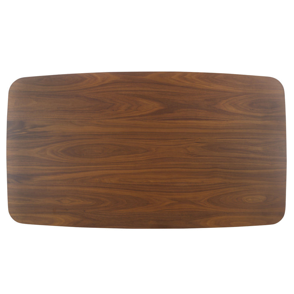 Safavieh Divya Walnut And Black Rectangle Wood Dining Table - Elegant Design For Modern Homes, 6-seater Walnut ,Black Wood Sfv6711a-2bx