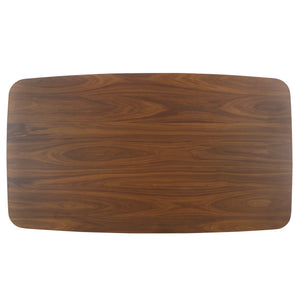 Safavieh Divya Walnut And Black Rectangle Wood Dining Table - Elegant Design For Modern Homes, 6-seater Walnut ,Black Wood Sfv6711a-2bx