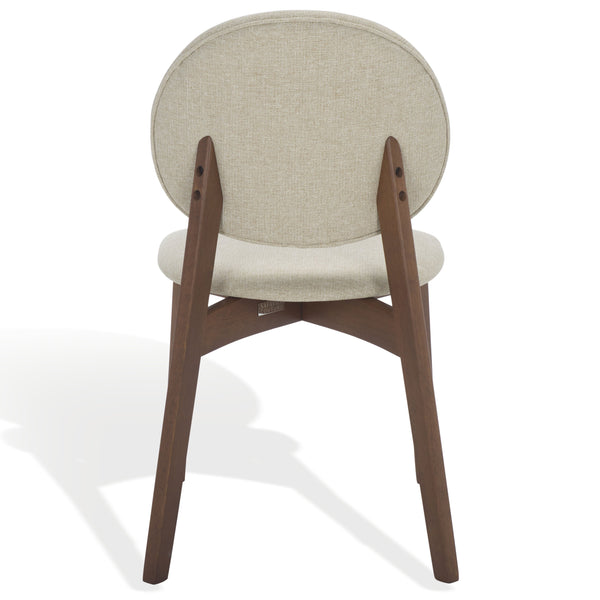 Safavieh Kayleen Wood And Linen Dining Chair - Elegant Minimalist Design For Timeless Dining Spaces Walnut ,Beige 10% Wood,30% Fabric,60% Foam Sfv6712a-set2