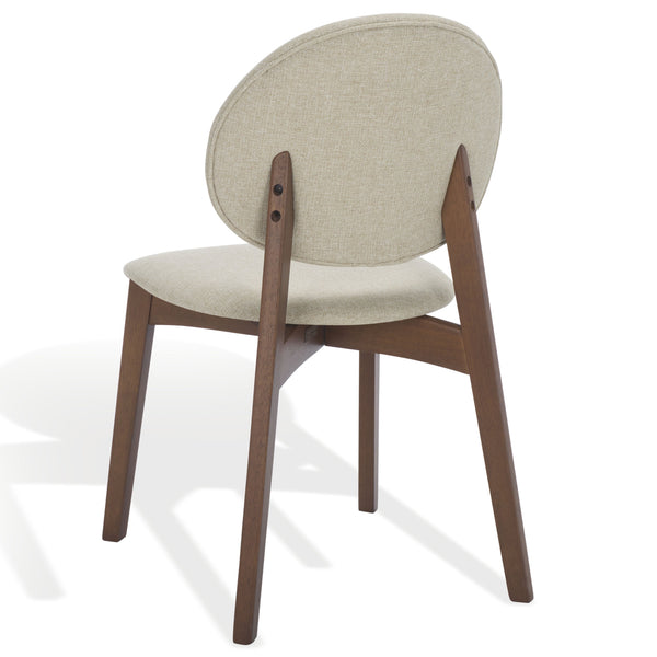 Safavieh Kayleen Wood And Linen Dining Chair - Elegant Minimalist Design For Timeless Dining Spaces Walnut ,Beige 10% Wood,30% Fabric,60% Foam Sfv6712a-set2