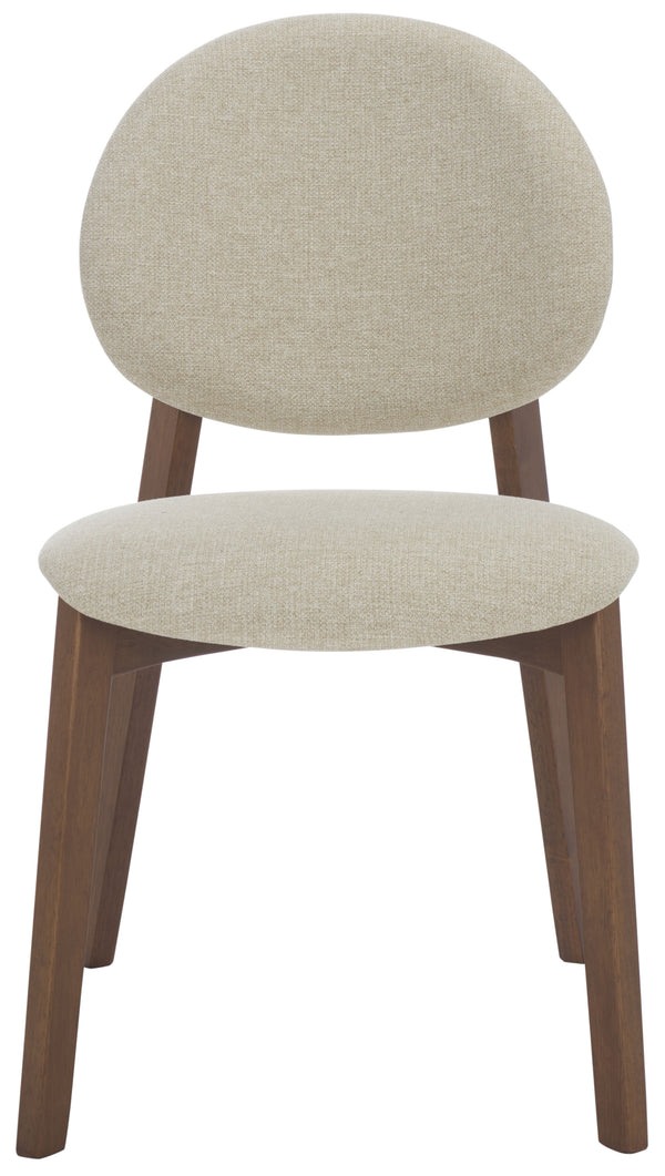 Safavieh Kayleen Wood And Linen Dining Chair - Elegant Minimalist Design For Timeless Dining Spaces Walnut ,Beige 10% Wood,30% Fabric,60% Foam Sfv6712a-set2