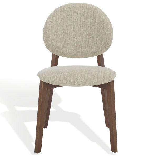 Safavieh Kayleen Wood And Linen Dining Chair - Elegant Minimalist Design For Timeless Dining Spaces Walnut ,Beige 10% Wood,30% Fabric,60% Foam Sfv6712a-set2