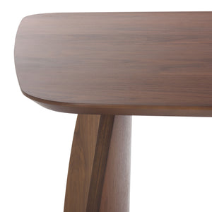 Safavieh Kayleen Rectangle Wood Dining Table - Elegant Walnut Finish For Stylish Gatherings And Daily Living Walnut Wood Sfv6713a-2bx