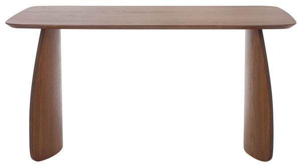 Safavieh Kayleen Rectangle Wood Dining Table - Elegant Walnut Finish For Stylish Gatherings And Daily Living Walnut Wood Sfv6713a-2bx