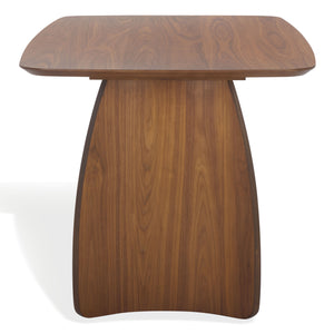 Safavieh Kayleen Rectangle Wood Dining Table - Elegant Walnut Finish For Stylish Gatherings And Daily Living Walnut Wood Sfv6713a-2bx