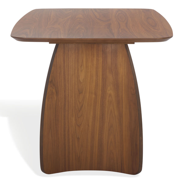 Safavieh Kayleen Rectangle Wood Dining Table - Elegant Walnut Finish For Stylish Gatherings And Daily Living Walnut Wood Sfv6713a-2bx