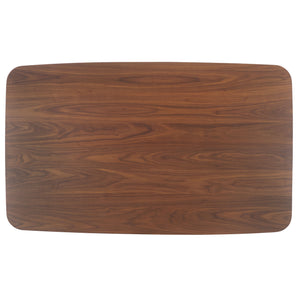 Safavieh Kayleen Rectangle Wood Dining Table - Elegant Walnut Finish For Stylish Gatherings And Daily Living Walnut Wood Sfv6713a-2bx