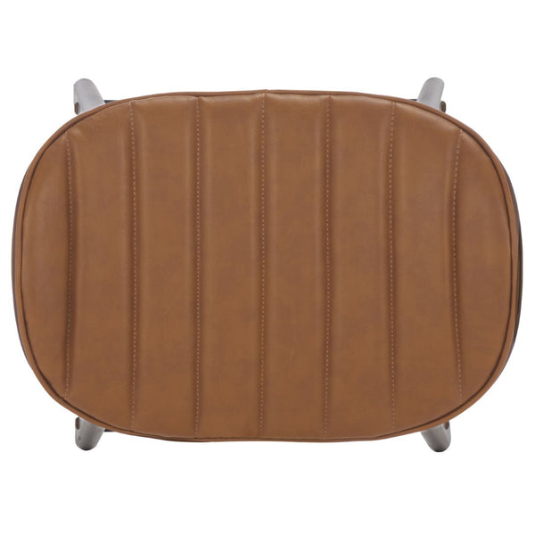 Safavieh Elline Wood And Vegan Leather Counter Stool - Elegant Dining Chair For Modern Home Decor Upgrade Walnut ,Brown 55% Wood,15% Fabric,30% Foam Sfv6714a-set2