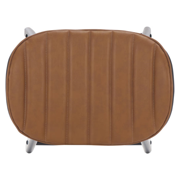 Safavieh Elline Wood And Vegan Leather Counter Stool - Elegant Dining Chair For Modern Home Decor Upgrade Black ,Brown 55% Wood,15% Fabric,30% Foam Sfv6714b-set2