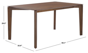 Safavieh Alyssamarie Rectangle Wood Dining Table - Elevate Your Dining Experience With Timeless Elegance Walnut Wood Sfv6715a-2bx