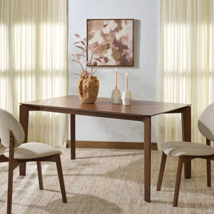 Safavieh Alyssamarie Rectangle Wood Dining Table - Elevate Your Dining Experience With Timeless Elegance Walnut Wood Sfv6715a-2bx