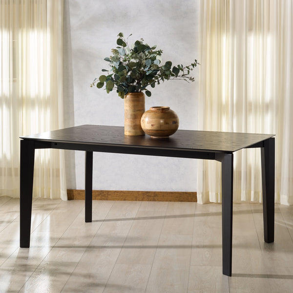 Safavieh Alyssamarie Rectangle Wood Dining Table - Elevate Your Dining Experience With Timeless Elegance Black Wood Sfv6715b-2bx