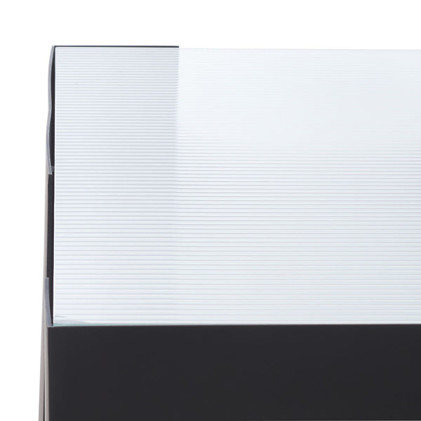 Safavieh Brayberry Glass Top Metal Coffee Table - Stylish Black Iron Frame & Clear Glass Design For Modern Living Black ,Clear 60% Metal,40% Tempered Glass Sfv6802a