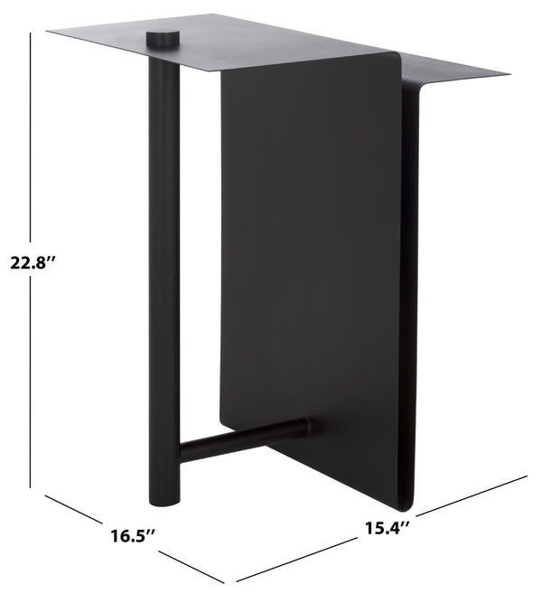 Safavieh ALDWYN Metal Accent Table - Modern Minimalist Design for Stylish Home Decor and Versatile Use Black SFV6803A