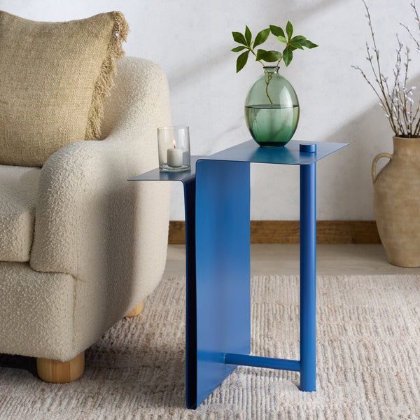 Safavieh Aldwyn Metal Accent Table - Elevate Your Living Space With Modern Elegance And Sturdy Design Blue 100% Metal Sfv6803c