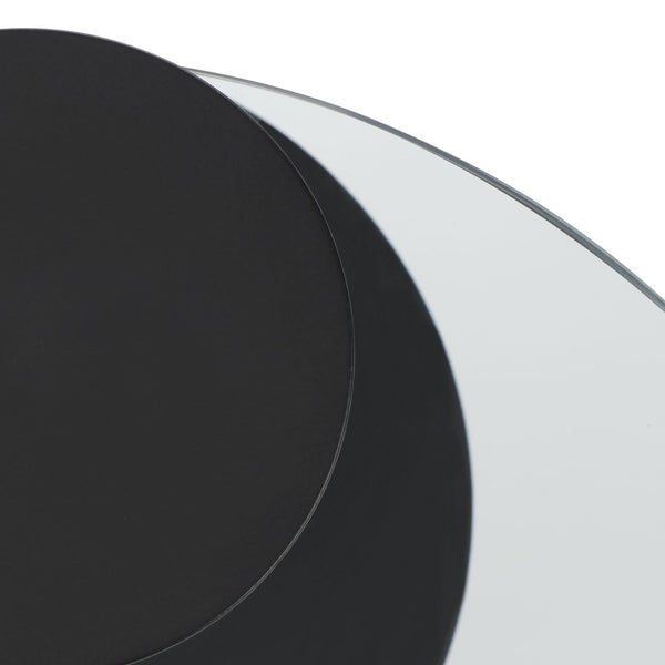 Safavieh RICHARDSON Glass-Top Metal Accent Table - Sleek Modern Design for Living Room and Bedroom Spaces Black / Clear SFV6804A