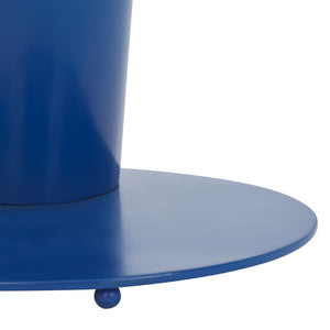 Safavieh RICHARDSON Glass-Top Metal Accent Table - Sleek Modern Design for Living Room and Bedroom Spaces Blue / Clear SFV6804C
