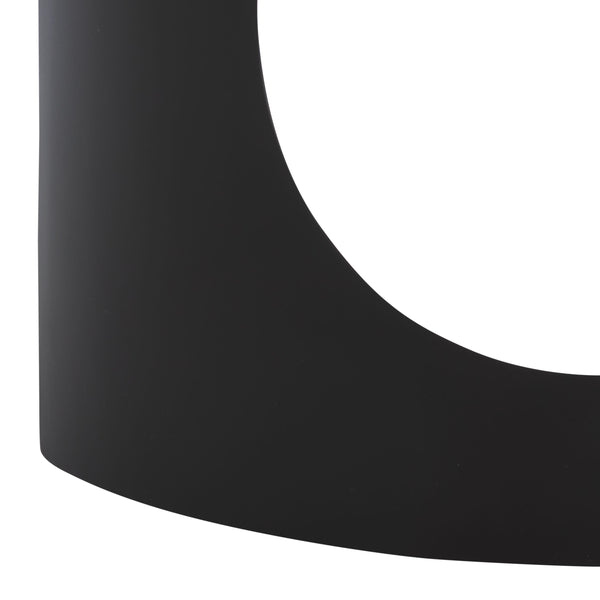 Tomlinson Resin Top Accent Table With High-Contrast Resin Surface And Sturdy Iron Base For Style And Functionality